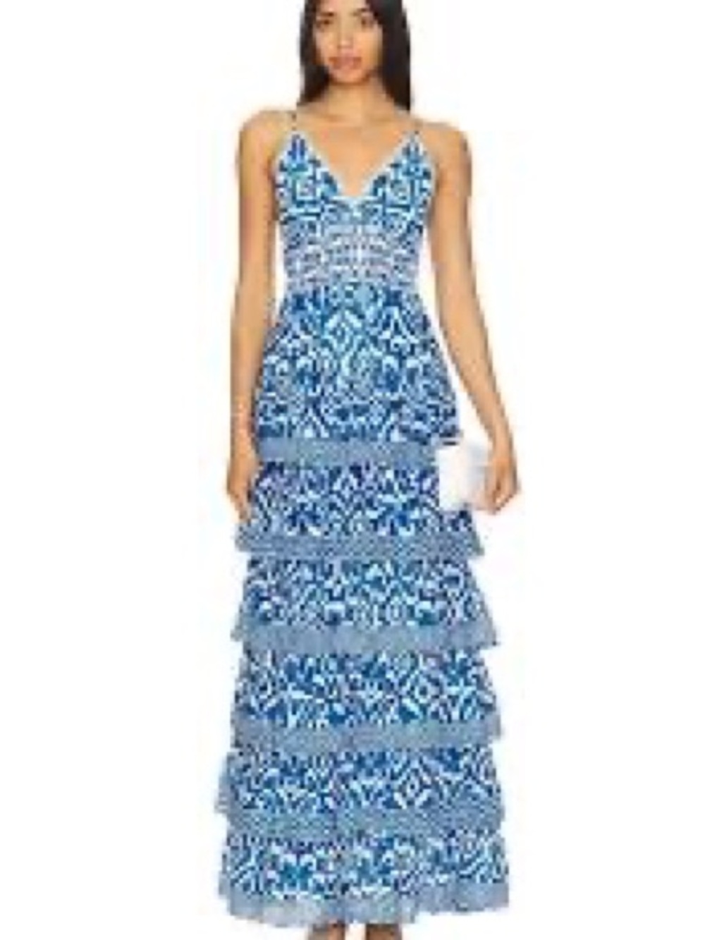 Alice + Olivia Imogen Tiered Maxi Dress - Sleeveless V-Neck NWT